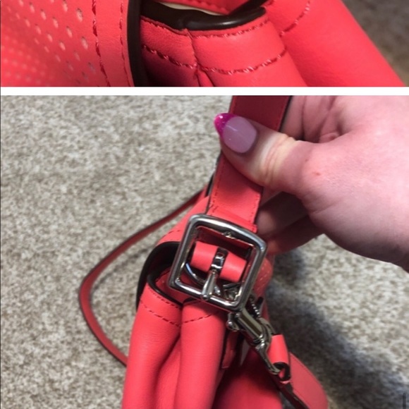 Coach Legacy Romy Perforated Leather Watermelon Satchel 22386 - Picture 5 of 8